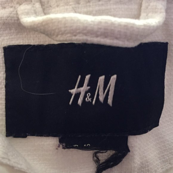 H&M White Bomber Jacket with Gold Accents - Picture 3 of 3